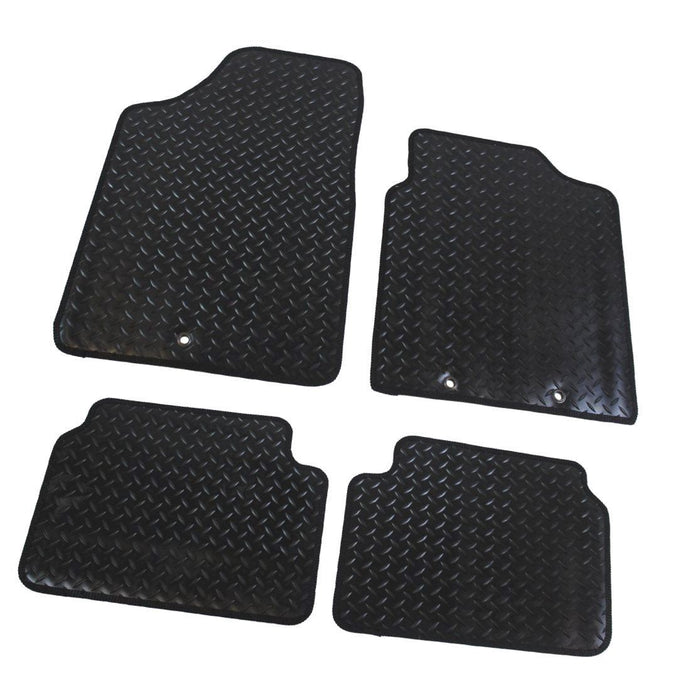 Fully Tailored Rubber Car Mats for Hyundai I-10 09-14 Set of 4 With 3 Clips UKB4C  - Dynamic Drive