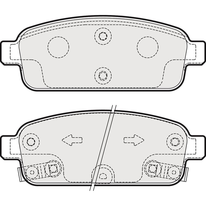 Apec Brake Pads Rear Fits Opel Ampera Vauxhall