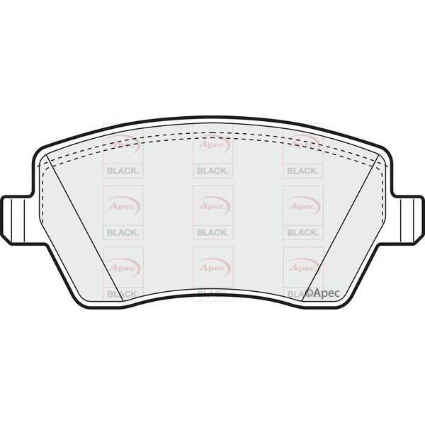 APEC Black Brake Pads (Front) (R90) PAD1312B fits Dacia Renault Modus / Grand Mo Apec Black  - Dynamic Drive