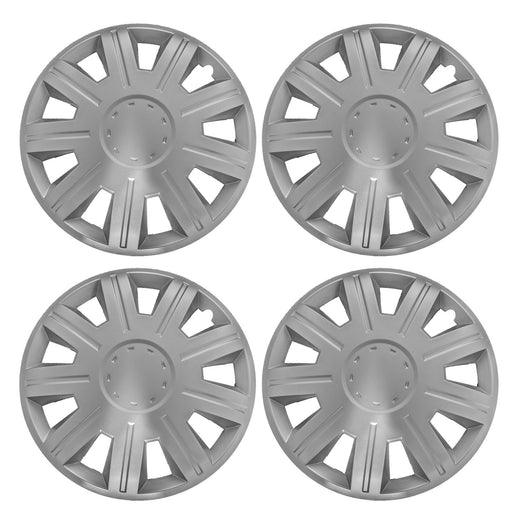 UKB4C 13" NEX Set x 4 Silver Multi-Spoke Wheel Trims Hub Caps Covers Protectors UKB4C  - Dynamic Drive