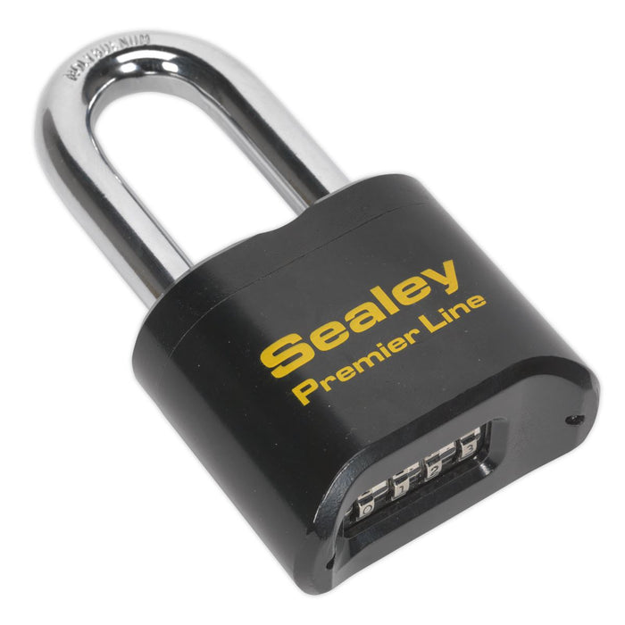 Sealey Steel Body Combination Padlock Long Shackle 62mm PL603L Sealey  - Dynamic Drive