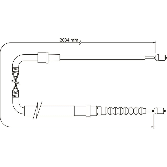 Apec Brake Cable Rear Fits Citroen C4 Ds4 Ds Peugeot 308