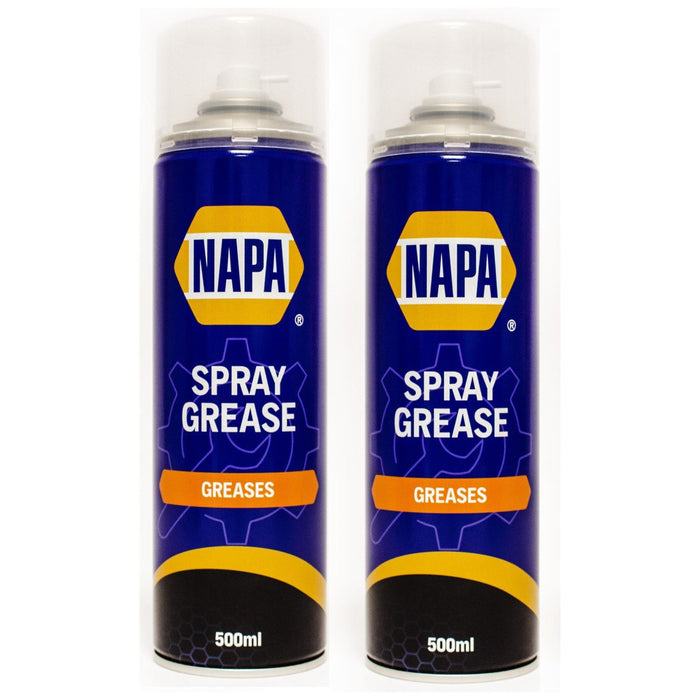 2x NAPA Grease Spray Multi Purpose Protects & Lubricates 500ml