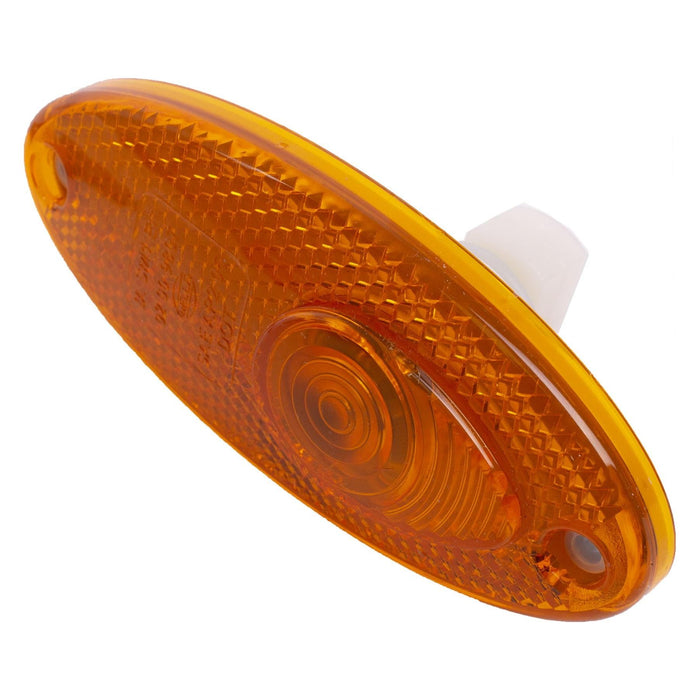 Hella Caravan Motorhome Led Amber Oval Side Marker Light Lamp 24V Volt Reflector Hella  - Dynamic Drive