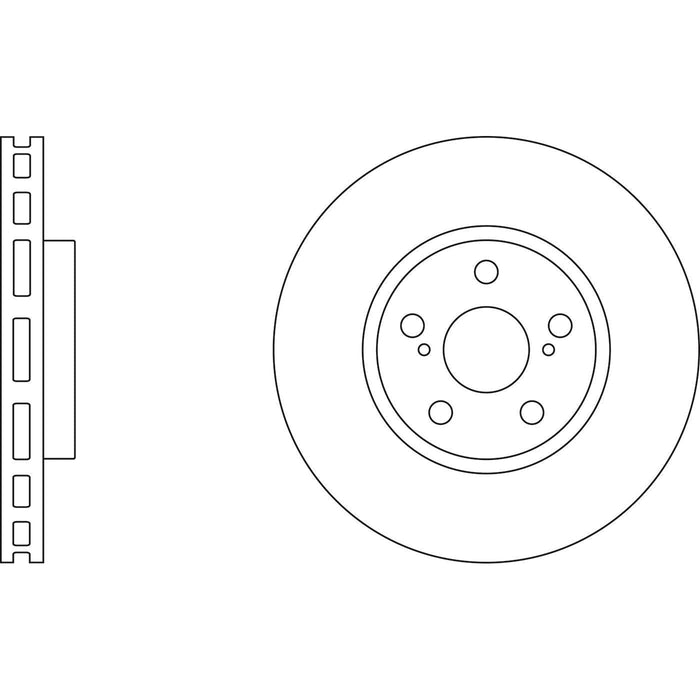 Apec Brake Disc Front Fits Toyota Avensis Celica