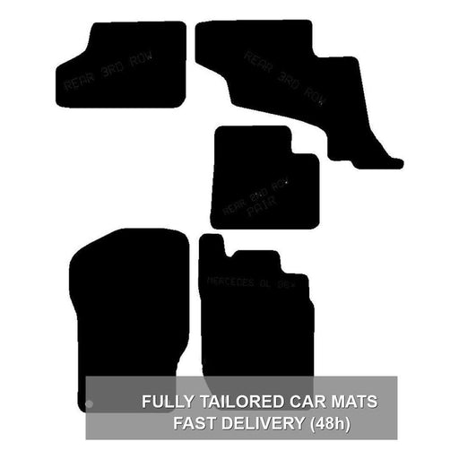 Tailored Rubber Mats fits Mercedes GL + Clips 2006 2007 2008 2009 2010 2011 2012 UKB4C  - Dynamic Drive