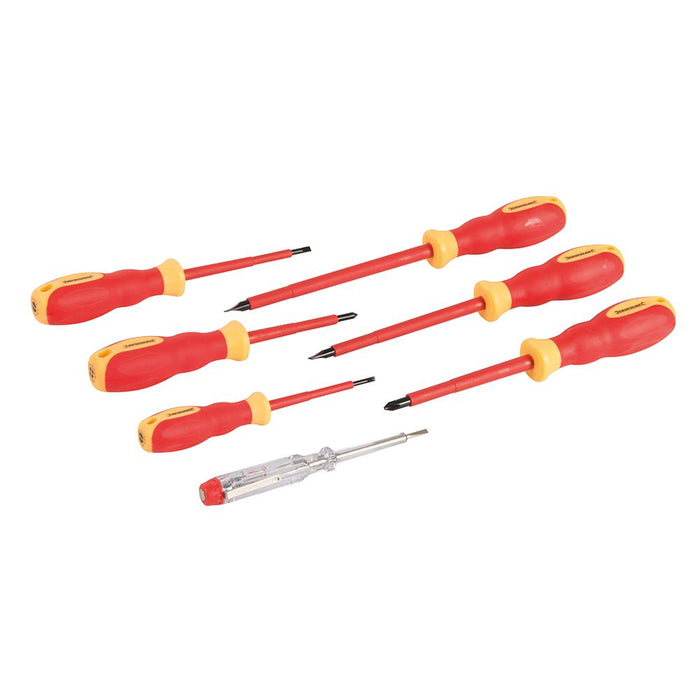 Silverline VDE Soft-Grip Electricians Screwdriver Set 7pce 7pce 928227