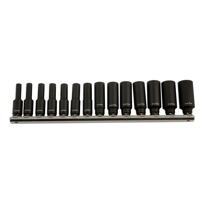 Laser Deep Impact Socket Set 1/4"D 14pc 5962