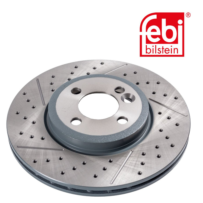 Genuine FEBI Front Brake Discs & Pads Set Perforated for Mini Mini