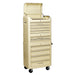 Sealey Retro Style Topchest Mid-Box & Rollcab Combination 10 Drawer Cream Sealey  - Dynamic Drive