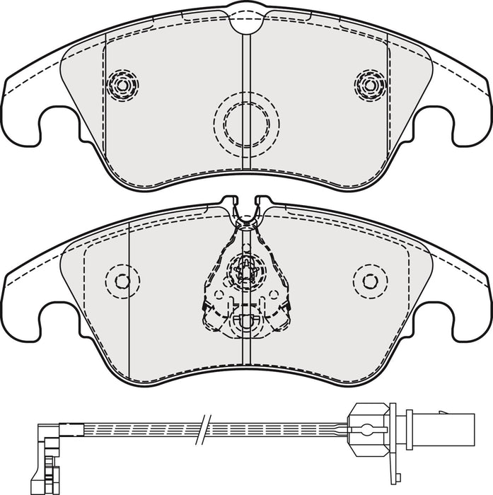 Genuine APEC Front Brake Discs & Pads Set Vented for Audi A5 Apec  - Dynamic Drive