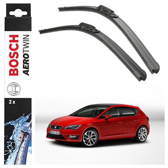 Bosch Aerotwin Front Wiper Blades Set fits Seat Leon III 09.12> A556S