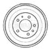 Genuine Borg & Beck Brake Drum fits Toyota Hi Lux Pick up 7483 BBR7036 Borg & Beck  - Dynamic Drive