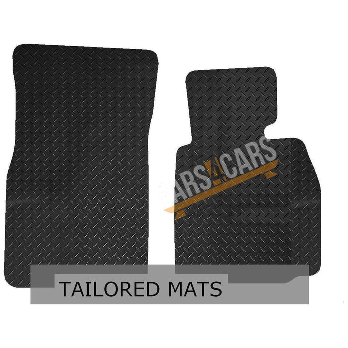 White Trim Tailored Rubber Car Mats for Bmw Z4-(E85) Alternative Pattern To 1040 Set of 2 UKB4C  - Dynamic Drive