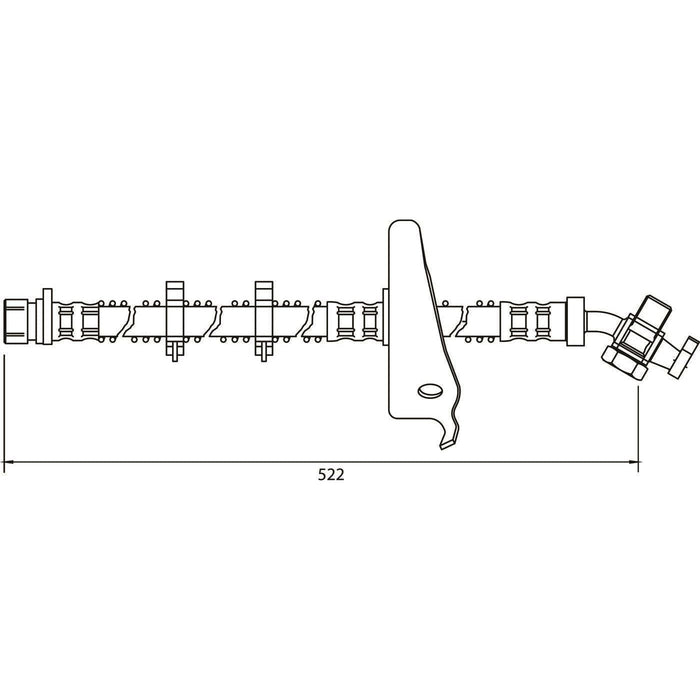 Apec Brake Hose Front Right Fits Land Rover Discovery