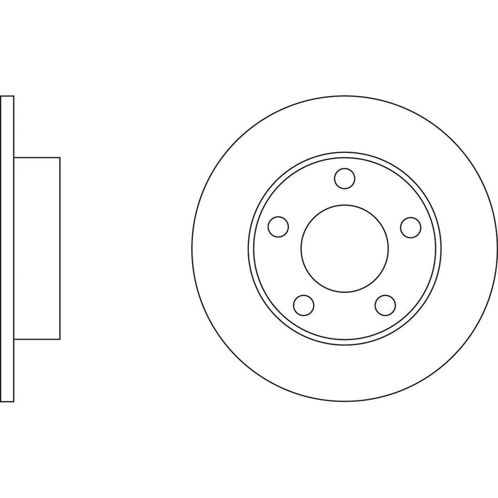 Apec Brake Disc Rear Fits Audi A4 S4 VW Passat