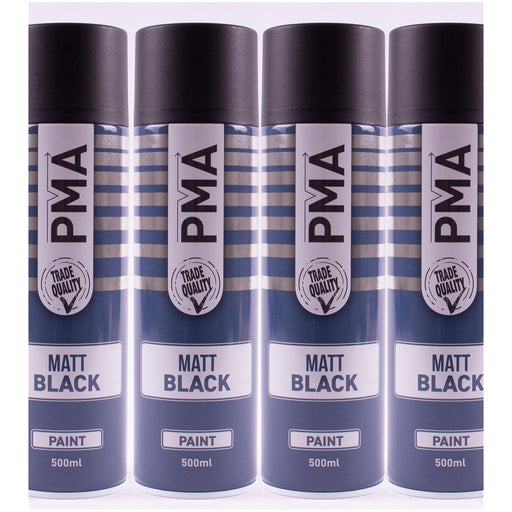 4 x 500ml PMA Stone Guard BLACK stone chip protection spray paint PMA  - Dynamic Drive