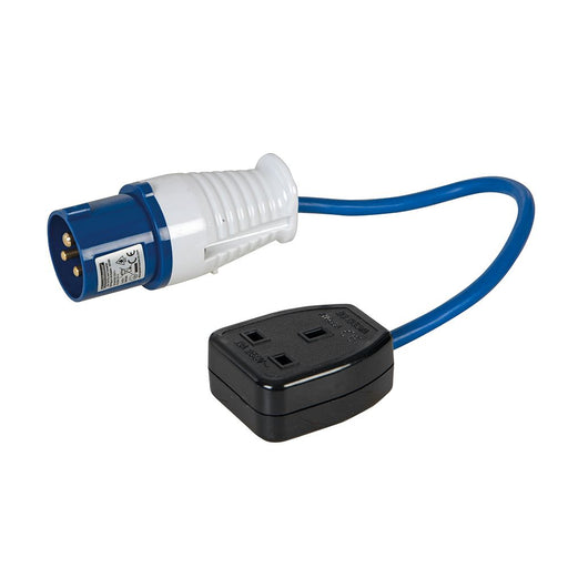 Powermaster 16A-13A Fly Lead Converter 16A Plug to 13A Socket Powermaster  - Dynamic Drive