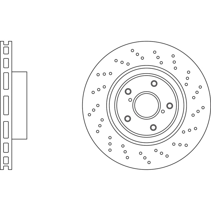 Genuine APEC Front Brake Discs & Pads Set Perforated for Lexus IS