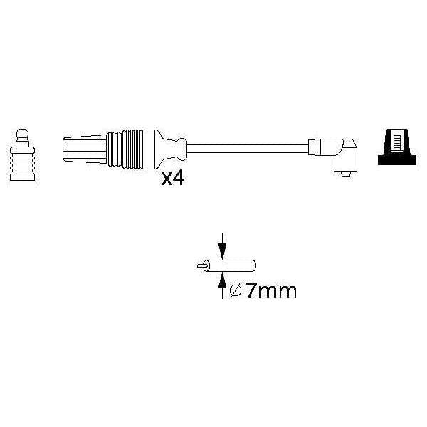 Genuine Bosch Ignition Lead B830 fits Peugeot 106 - 1.1 - 96-04 0986356830