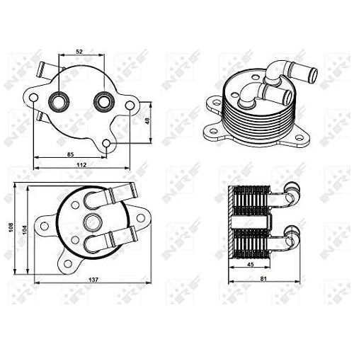 NRF Oil Cooler fits Mazda CX-5 NRF  - Dynamic Drive