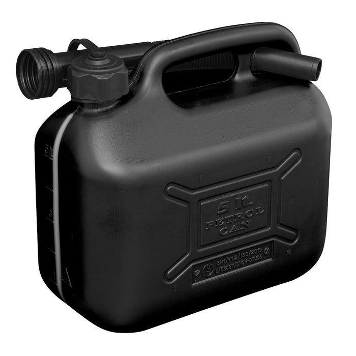 Sealey Fuel Can 5L Black JC5B Sealey  - Dynamic Drive