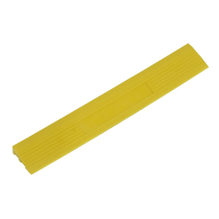 Sealey Polypropylene Floor Tile Edge 400 x 60mm Yellow Male Pack of 6 FT3EYM Sealey  - Dynamic Drive