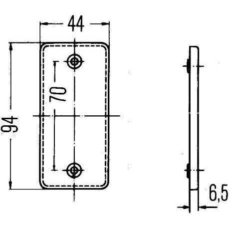 Hella Reflector Lens Colour: Yellow Bolted 8RA 003 326-011 Hella  - Dynamic Drive