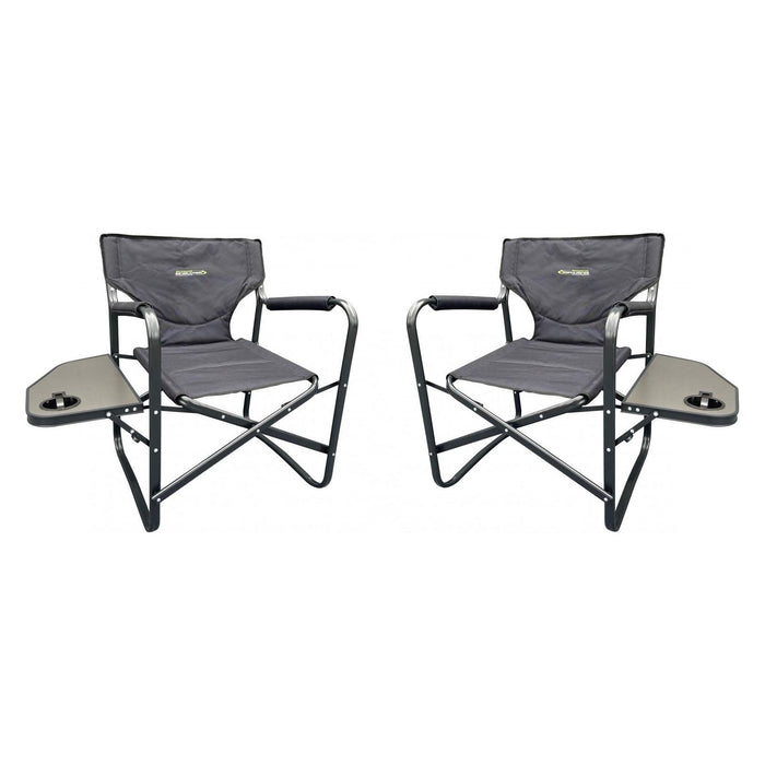 2 Outdoor Revolution Director Chair with Side Table