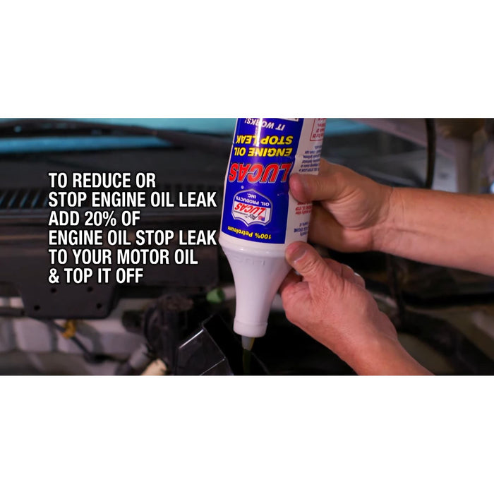 2 x LUCAS ENGINE OIL STOP LEAK 946ml Stops Leaks Rejuvenates Seals & Gaskets