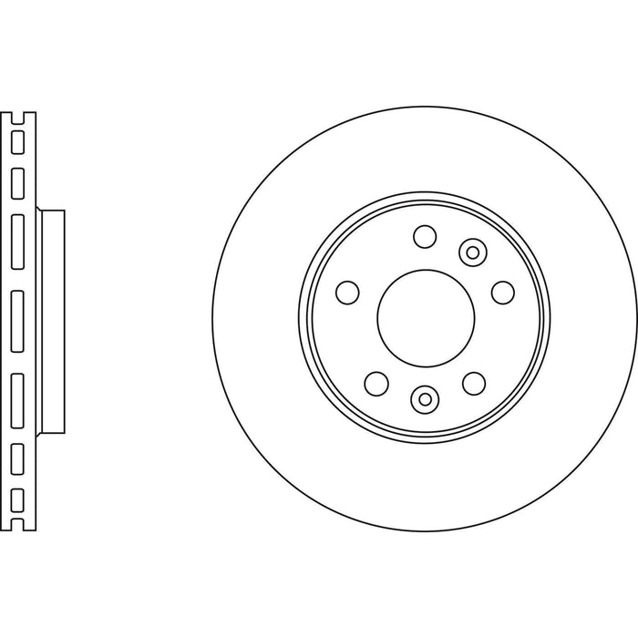 Apec Brake Disc Front Fits Fiat Talento Nissan Nv300 Opel Vivaro Renault Trafic