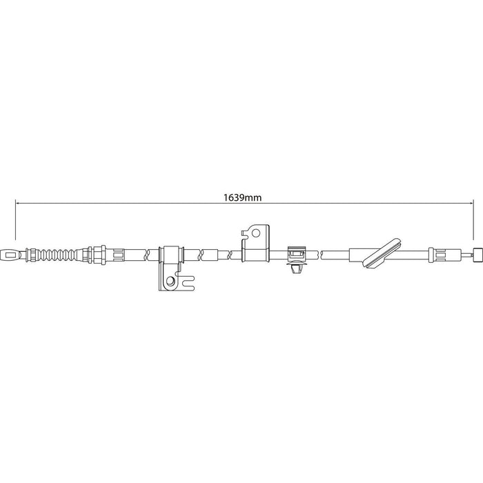 Apec Brake Cable Rear Left Fits Honda Fit Jazz