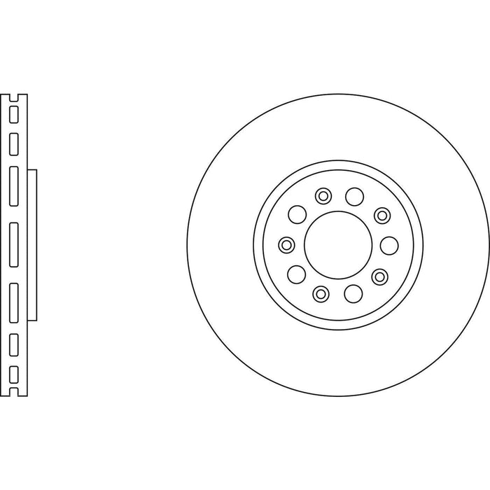 Apec Brake Disc Front Fits Audi A1 A3 Seat Cordoba Ibiza Leon Toledo Skoda Fabia