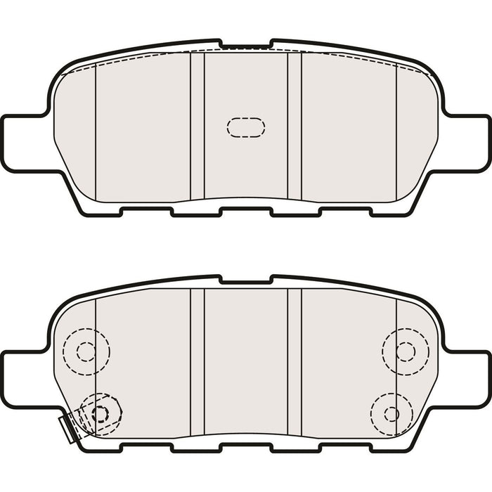 Genuine APEC Rear Brake Discs & Pads Set Solid for Nissan Cube