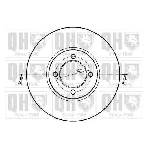 Quinton Hazell QH Brake Disc Front - Solid - D:244.5 - 4* Quinton Hazell  - Dynamic Drive