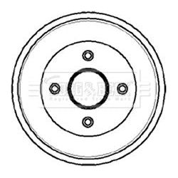 Genuine Borg & Beck Rear Brake Drum fits Renault Laguna 94 ABS BBR7034 Borg & Beck  - Dynamic Drive