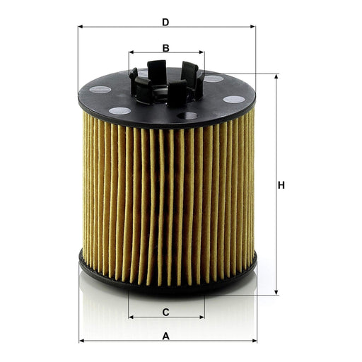 Genuine Mann Oil Filter for Audi A3 VW Golf Polo HU712/6X Mann & Hummel  - Dynamic Drive