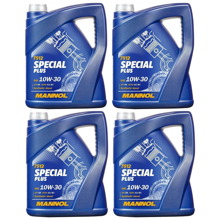 4x Mannol 5L Special Plus 10w30 HC Synthetic Engine Oil SL/CF ACEA A3/B4 MB229.1 Mannol  - Dynamic Drive