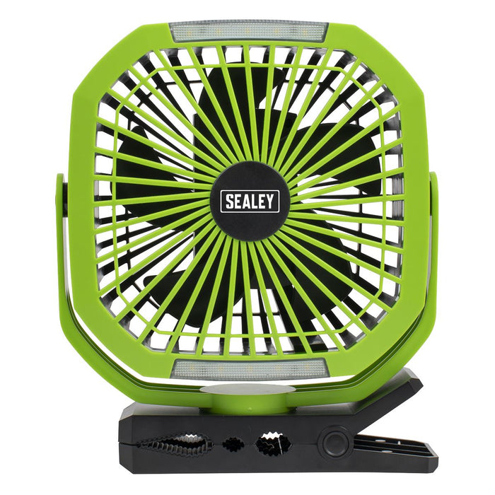 Sealey 4-Speed Portable Clip Fan with Worklight 8" SCF8WL Sealey  - Dynamic Drive