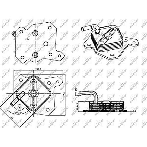 NRF Oil Cooler fits Toyota Auris Auris Van Corolla Urban Cruiser Verso S Yaris Y NRF  - Dynamic Drive