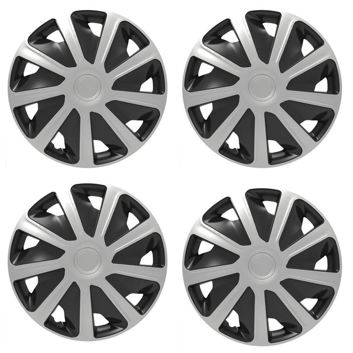 15" fits Fiat Ducato Wheel Trims Van Hubcaps Set of 4 Black Silver Quality UKB4C  - Dynamic Drive