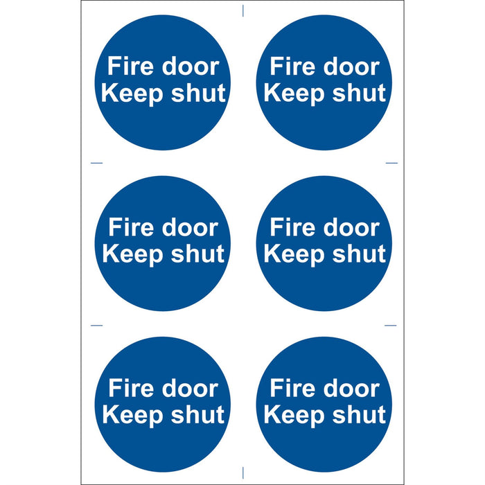 Draper Fire Door Keep Shut' Mandatory Sign (Pack of 6) 72112 Draper  - Dynamic Drive