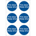 Draper Fire Door Keep Shut' Mandatory Sign (Pack of 6) 72112 Draper  - Dynamic Drive