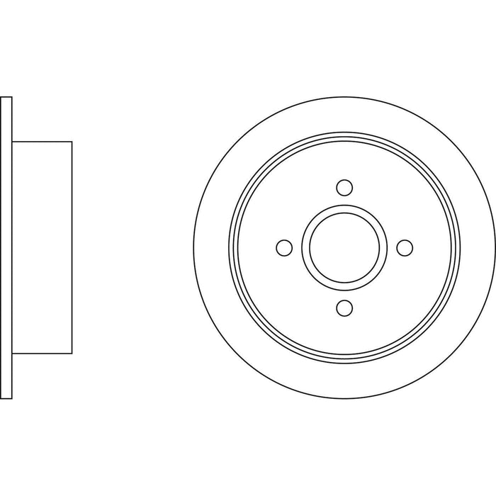 Apec Brake Disc Rear Fits Ford Escort Orion Puma