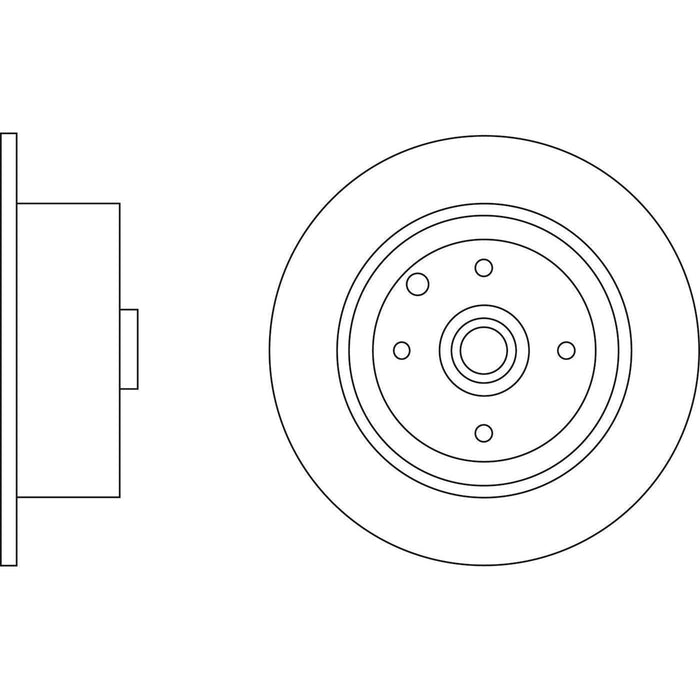 Apec Brake Disc Rear Fits Opel Kadett Vectra Vauxhall Astra Cavalier