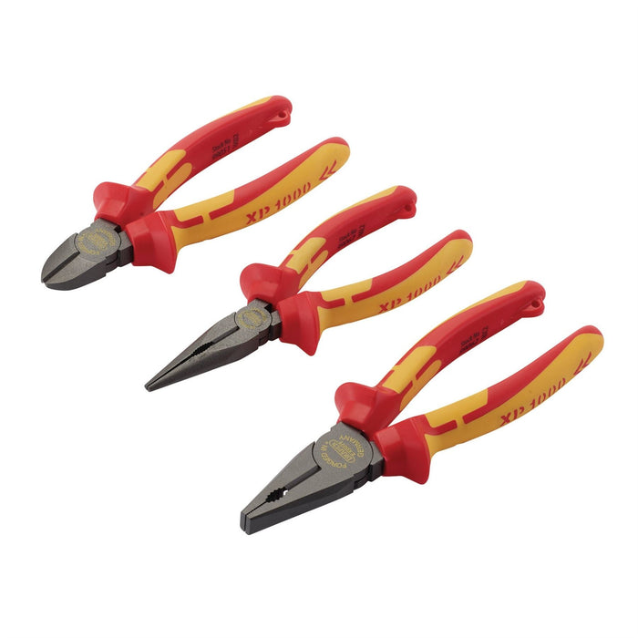 Draper XP1000 VDE Pliers Set, Tethered (3 Piece) 99070 Draper  - Dynamic Drive