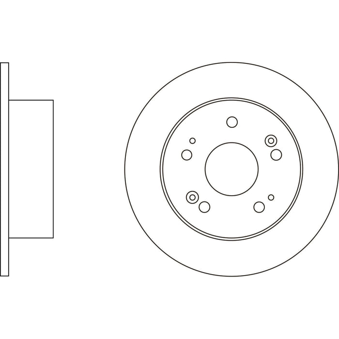 Apec Brake Disc Rear Fits Honda Integra