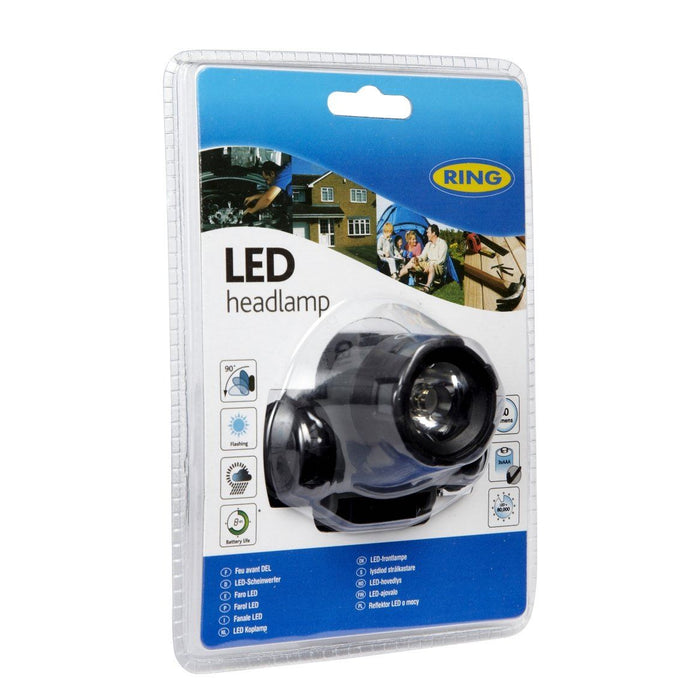 Ring RT5174 Head Torch with Long-Life LEDs, Adjustable Torch and Comfortable