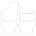 Fully Tailored Carpet Car Mats for Audi A3 03-12 Auto Set of 4 With 4 Clips UKB4C  - Dynamic Drive