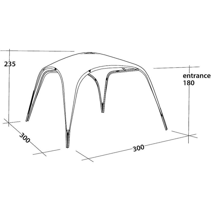 Outwell Summer Lounge Medium 3 x 3 Event Shelter Gazeebo with UPF 50+